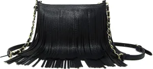 Solene Fringe Crossbody Shoulder Bag with Strap, Tassel Messenger bag, Country Style Western Fringe Purse for Women