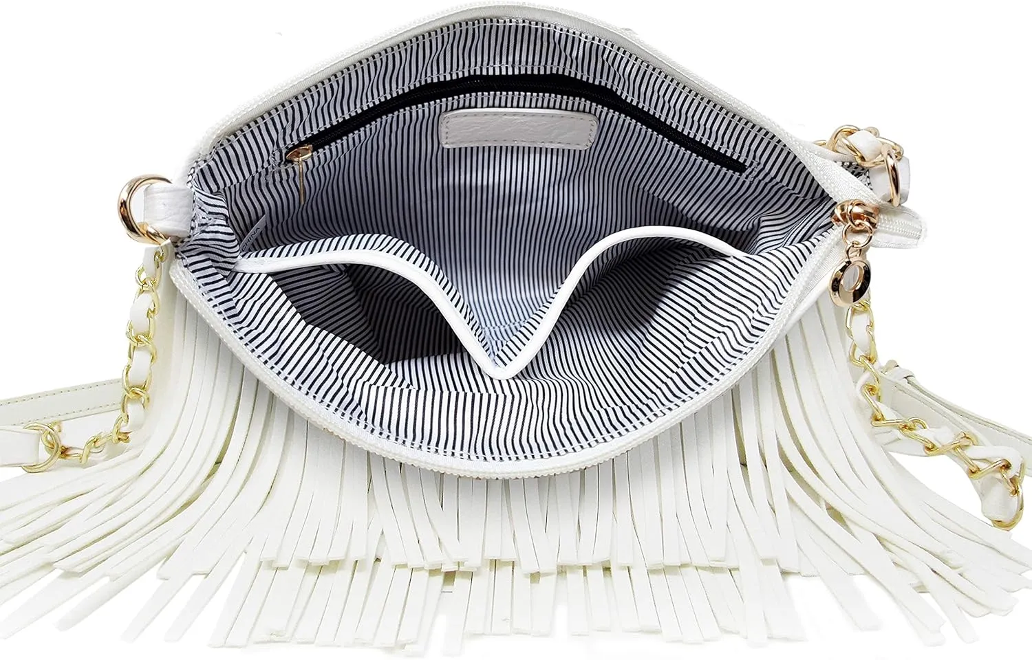 Solene Fringe Crossbody Shoulder Bag with Strap, Tassel Messenger bag, Country Style Western Fringe Purse for Women