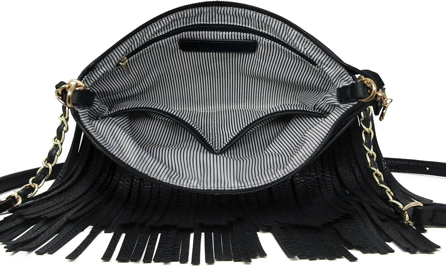 Solene Fringe Crossbody Shoulder Bag with Strap, Tassel Messenger bag, Country Style Western Fringe Purse for Women