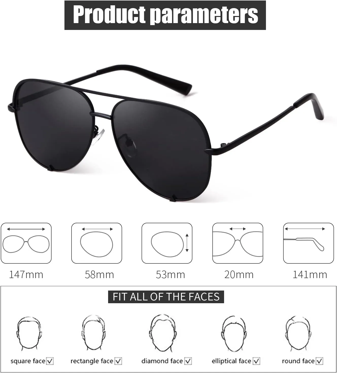 SORVINO Oversized Aviator Sunglasses for Women Men Trendy Retro Bulk Shade Black Faded Sun Glasses Classic UV Protection