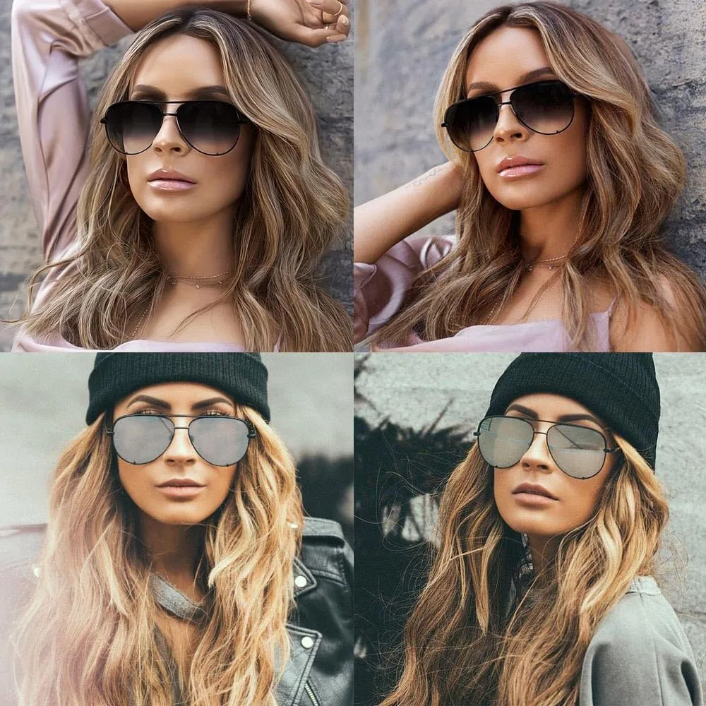 SORVINO Oversized Aviator Sunglasses for Women Men Trendy Retro Bulk Shade Black Faded Sun Glasses Classic UV Protection