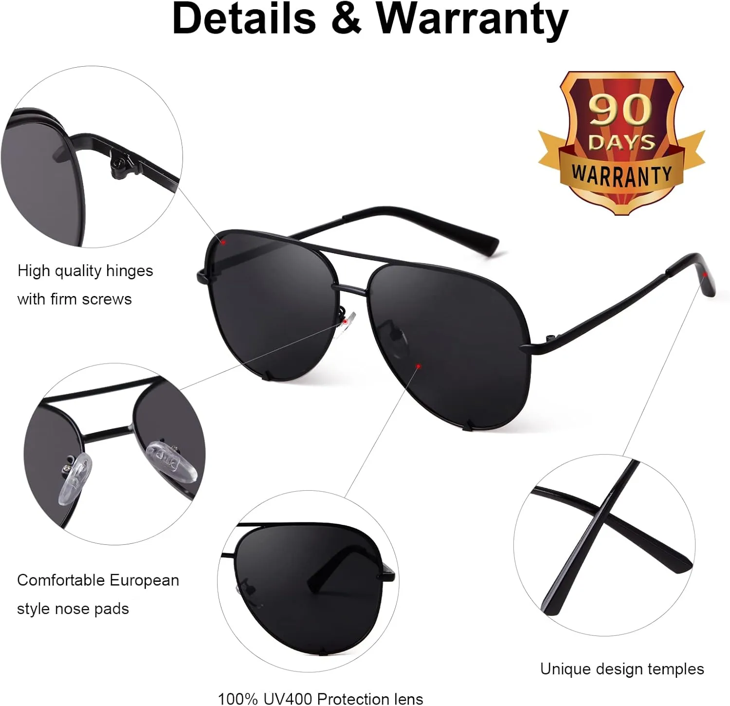 SORVINO Oversized Aviator Sunglasses for Women Men Trendy Retro Bulk Shade Black Faded Sun Glasses Classic UV Protection
