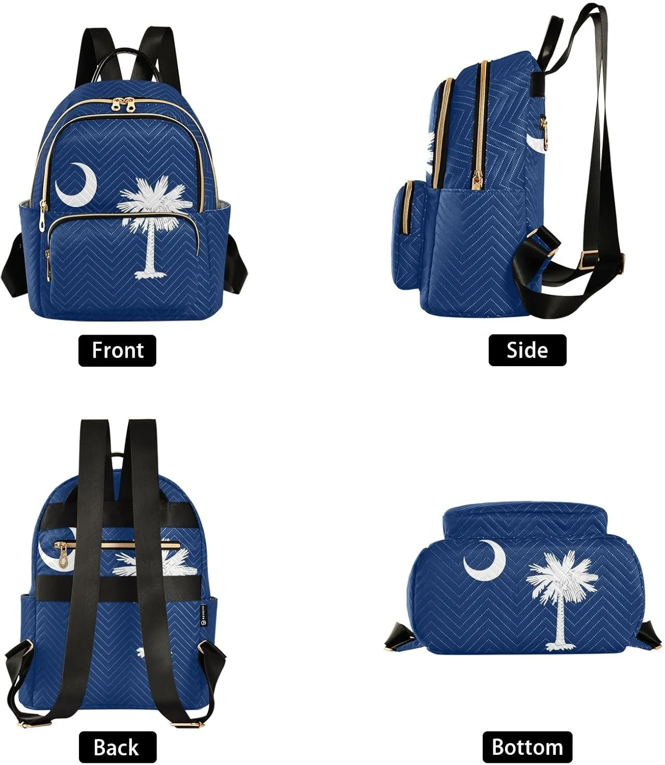 South Carolina Flag Mini Backpack for Women, Travel Backpack Purse for Ladies Fashion Shoulder Bag Daypack Travel Bag