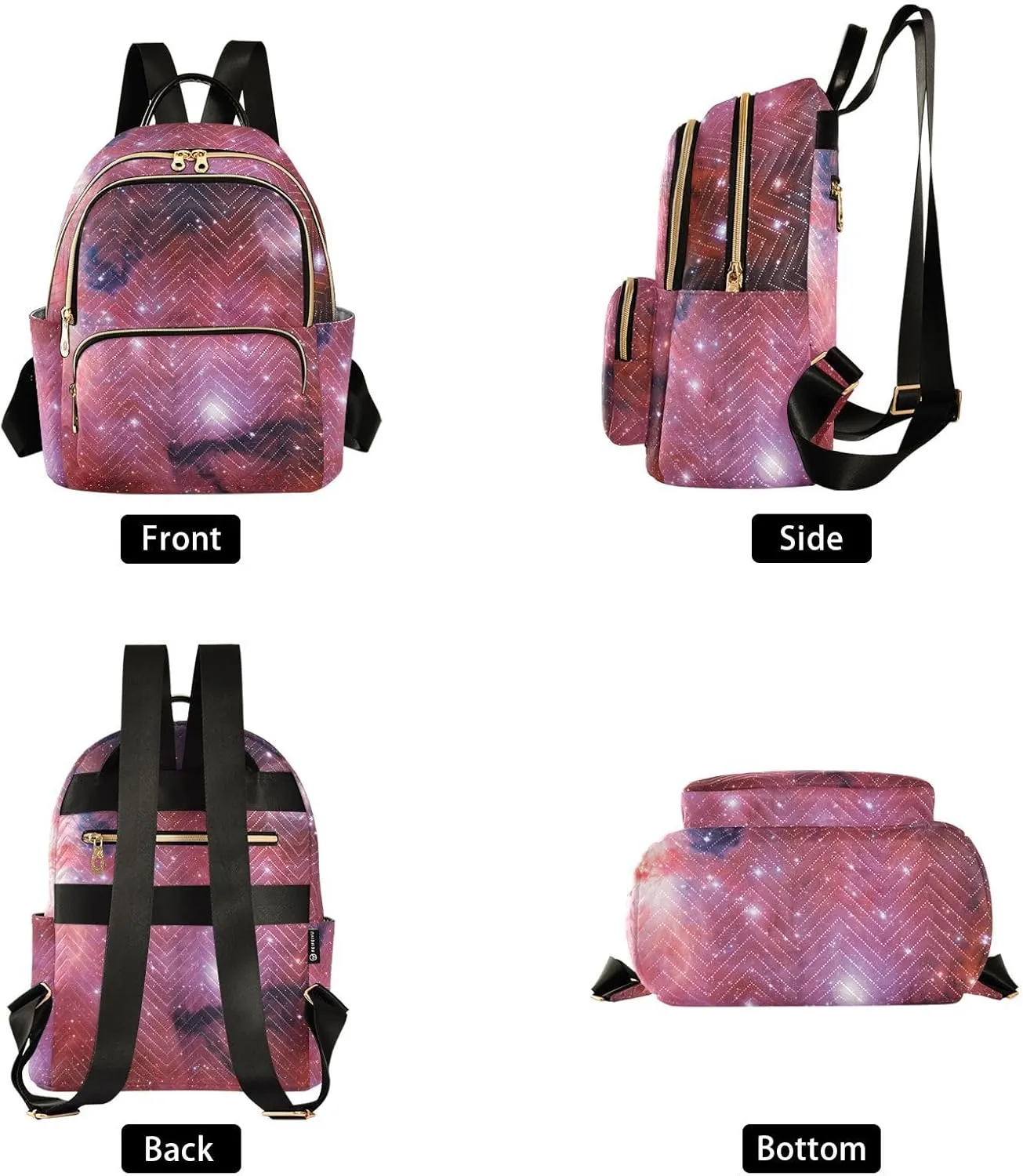 Space Milky Way Galaxy Mini Backpack for Women, Travel Backpack Purse Daypack Shoulder Bag for Ladies