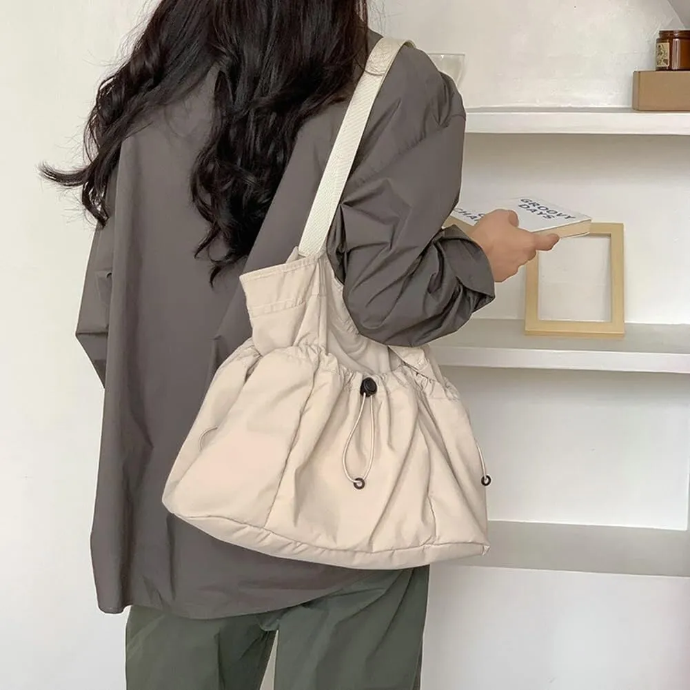 Spacious Travel Companion Women’s Nylon Shoulder Tote with Smart Features