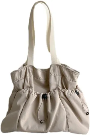 Spacious Travel Companion Women’s Nylon Shoulder Tote with Smart Features