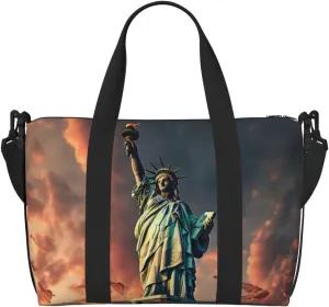 Statue Of Liberty In Nyc Print Fashionable Handbag Crossbody Bag,Perfect For Travel,Weekend Getaways And Daily Use