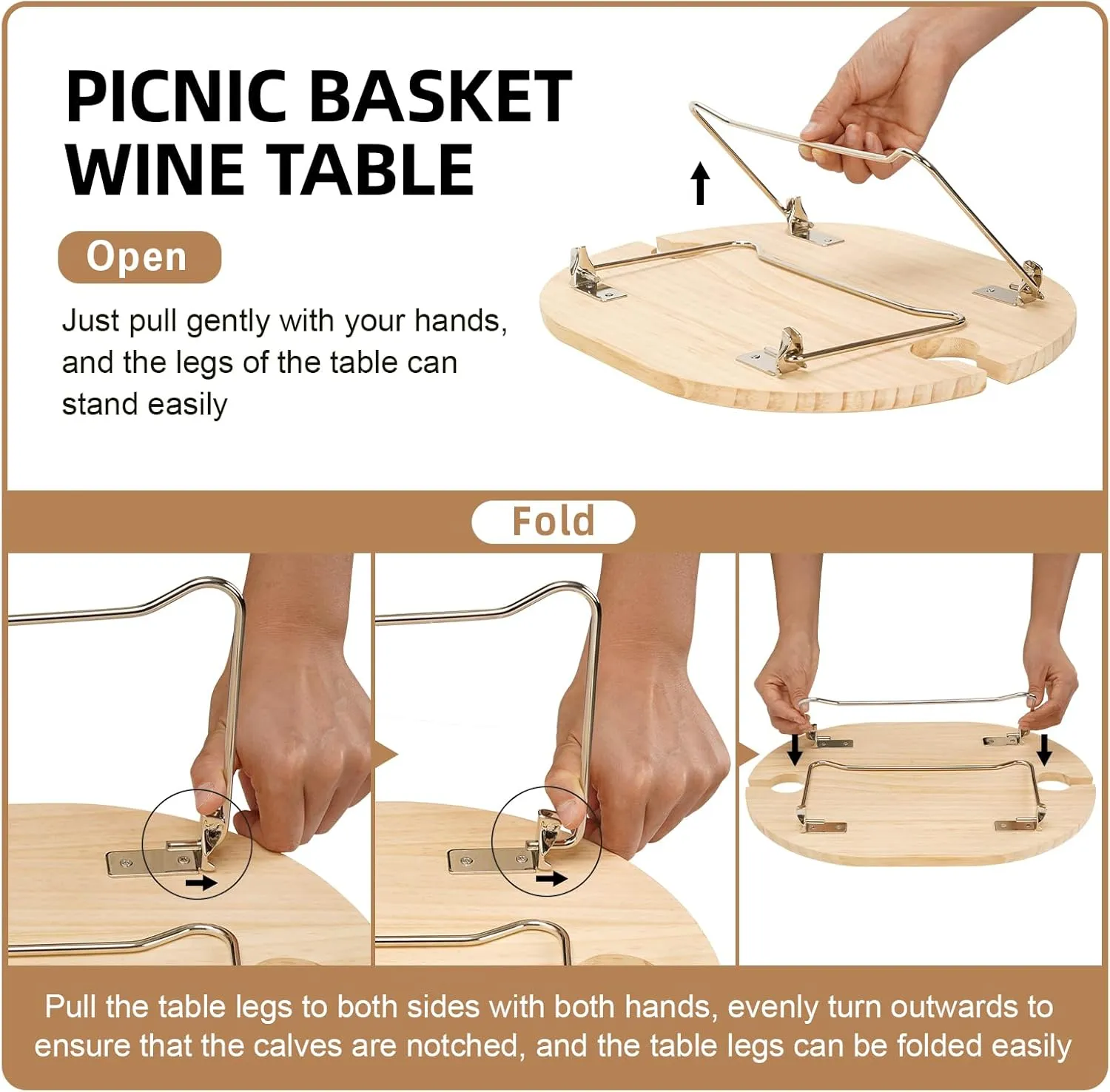 STBoo Picnic Basket for 2 - Wicker Picnic Set with Wine Table | Willow Basket Kit with Insulated Cooler Bag for Camping, Outdoor, Christmas, Party (Stripe)