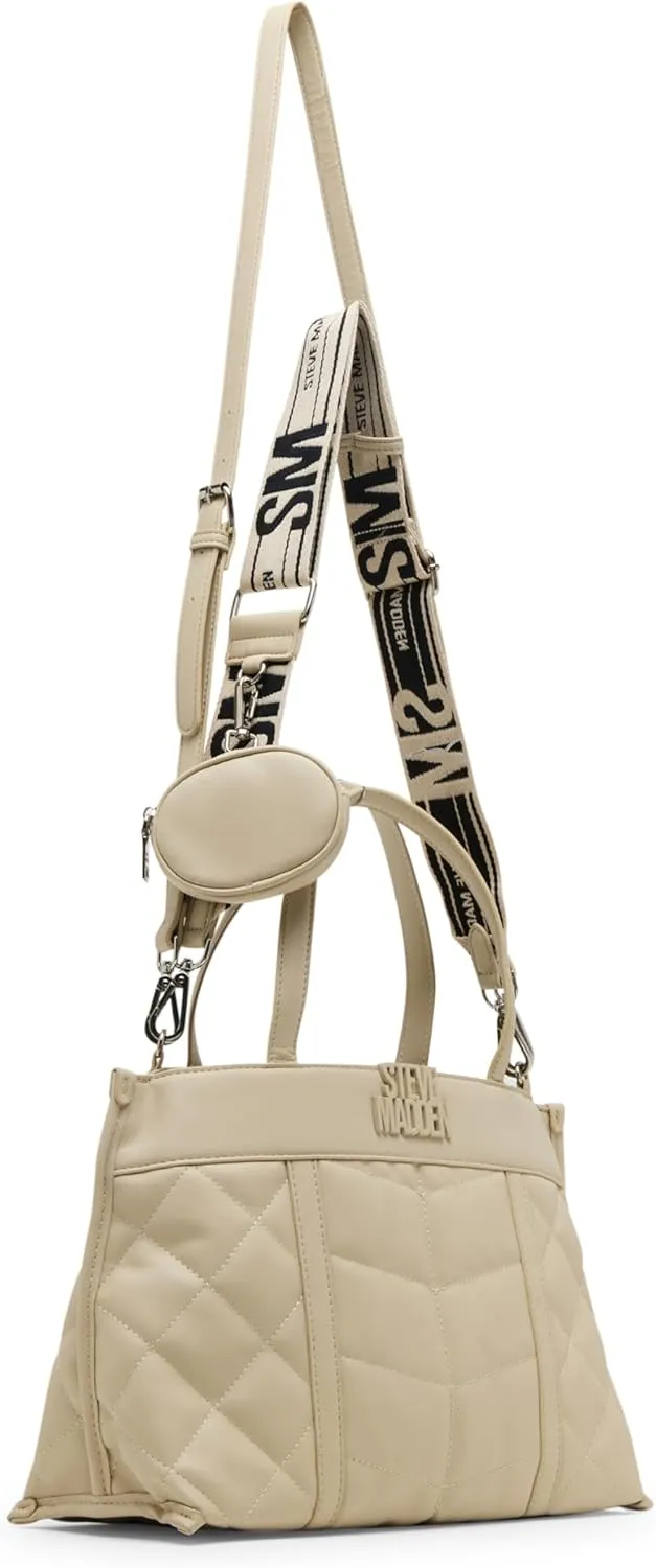 Steve Madden Belia Chevron Quilted Satchel
