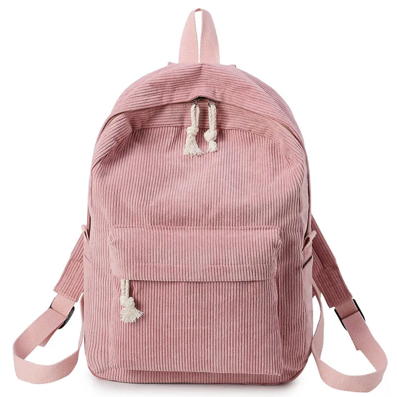 Style Regular Script High Personality Corduroy Backpacks