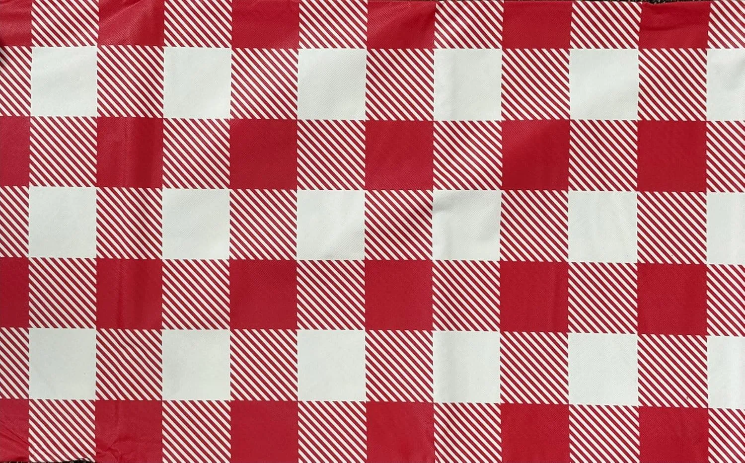 Summer Fun Red and White Checkered Vinyl Flannel Back Tablecloth – Classic Gingham Design – Waterproof, Wipe Clean, Durable Table Cover (52" x 52" Square)