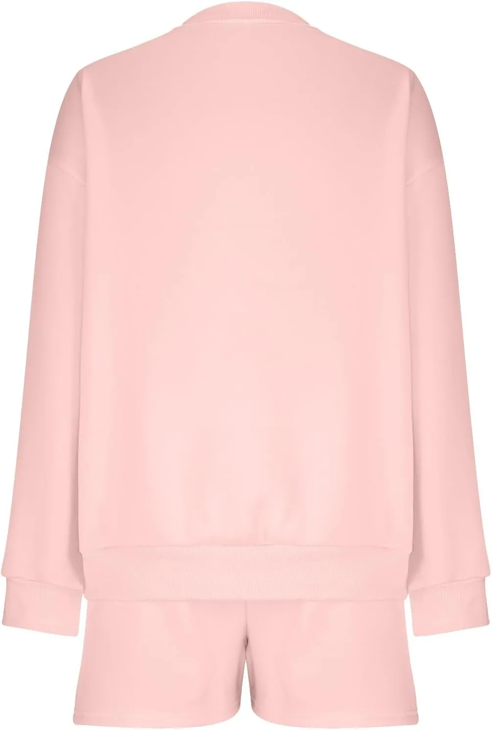 Sweatsuits For Women Set 2 Piece Outfit Long Sleeve Crewneck Sweatshirt With Shorts Matching Lounge Set Tracksuit