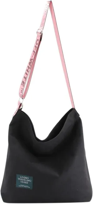 TANOSII Canvas Tote Bag Womens Hobo Handbag Casual Shoulder Bag Shopping Bag Large Size Crossbody Bag