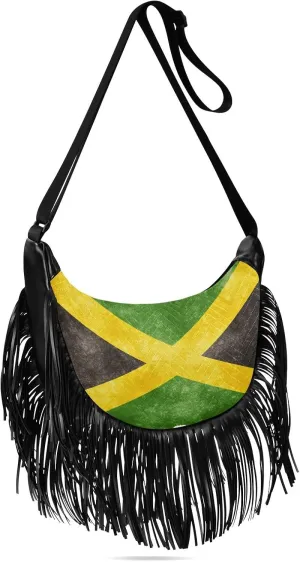 Tassel Crossbody Bag Women Fringe Boho Handbag Hippie Purse Vintage '70s Daily Bag