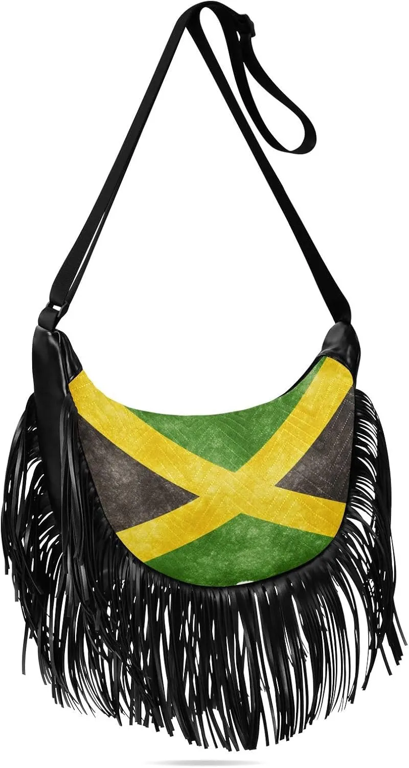 Tassel Crossbody Bag Women Fringe Boho Handbag Hippie Purse Vintage '70s Daily Bag