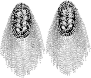 Tassel Shoulder Epaulettes Chain Fashionable Metal Decorative Shoulder Patches for Costumes
