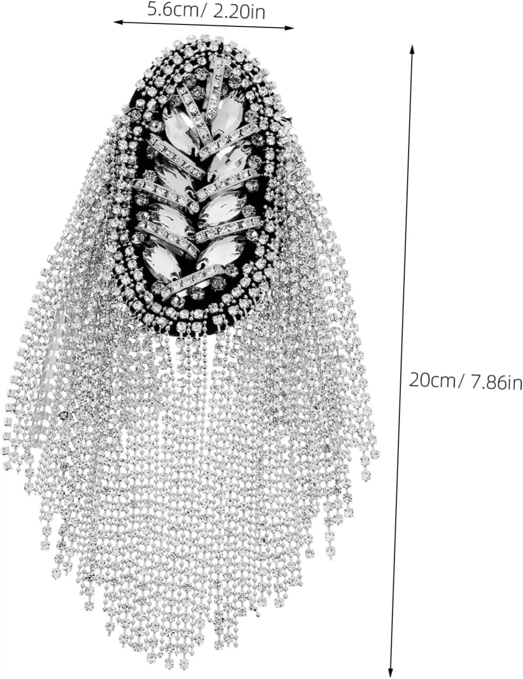 Tassel Shoulder Epaulettes Chain Fashionable Metal Decorative Shoulder Patches for Costumes