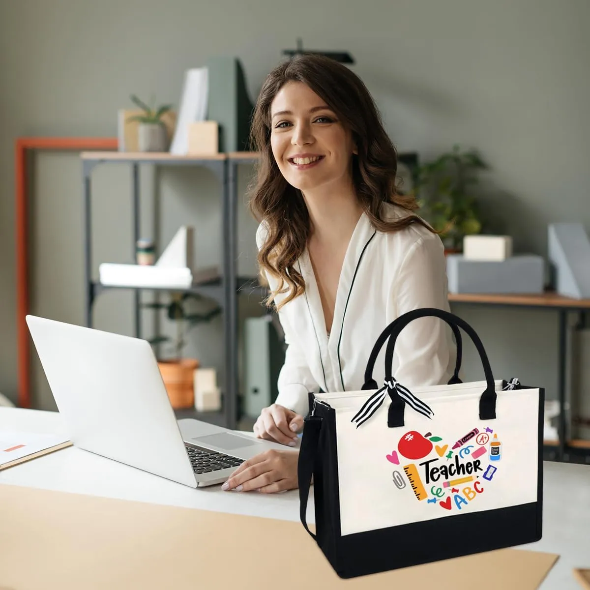 Teacher Appreciation Gifts for Women,Teachers Day,Teachers Must Have,Teacher Birthday Gifts,Christmas Gift for teahcer,Thank You Gift,Tote Bag for Women