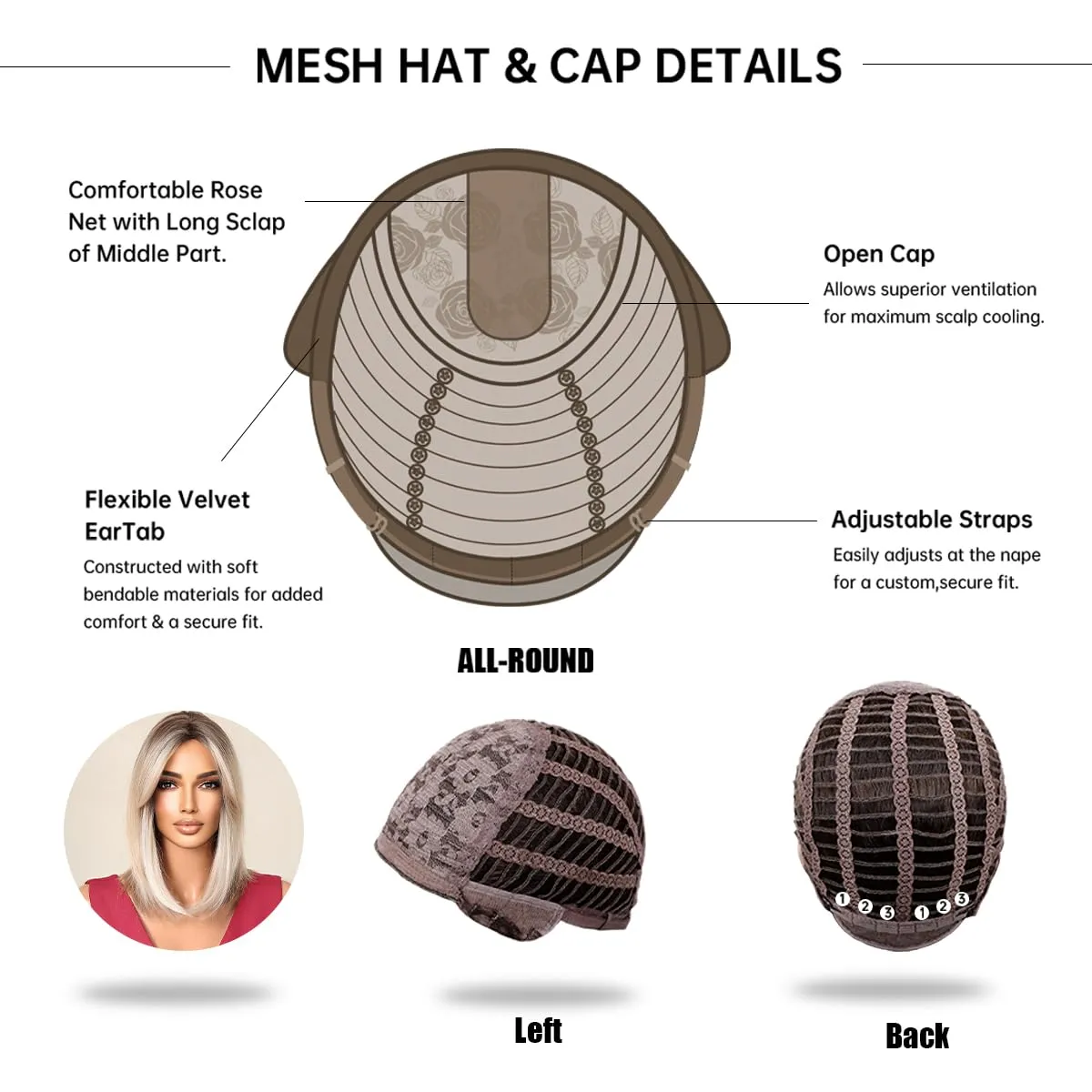 testar Blonde Bob Wigs For White Women 14 IN Ombre Short Bob Wigs with Curtain Bangs Layered Straight Synthetic Wigs for Daily Party Cosplay Christmas Use (613 Blonde)