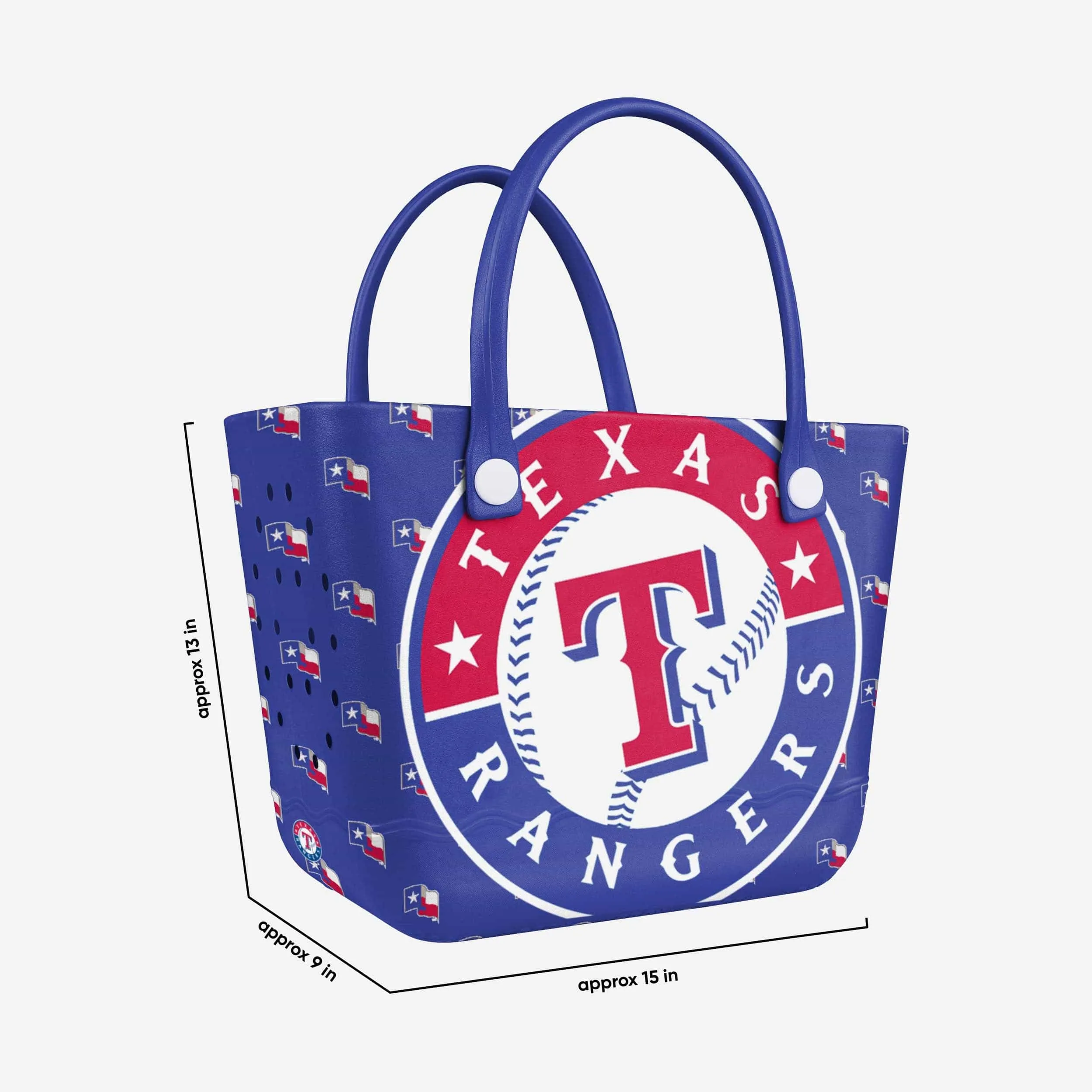 Texas Rangers Big Logo Mini Print Tailgate Tote Bag