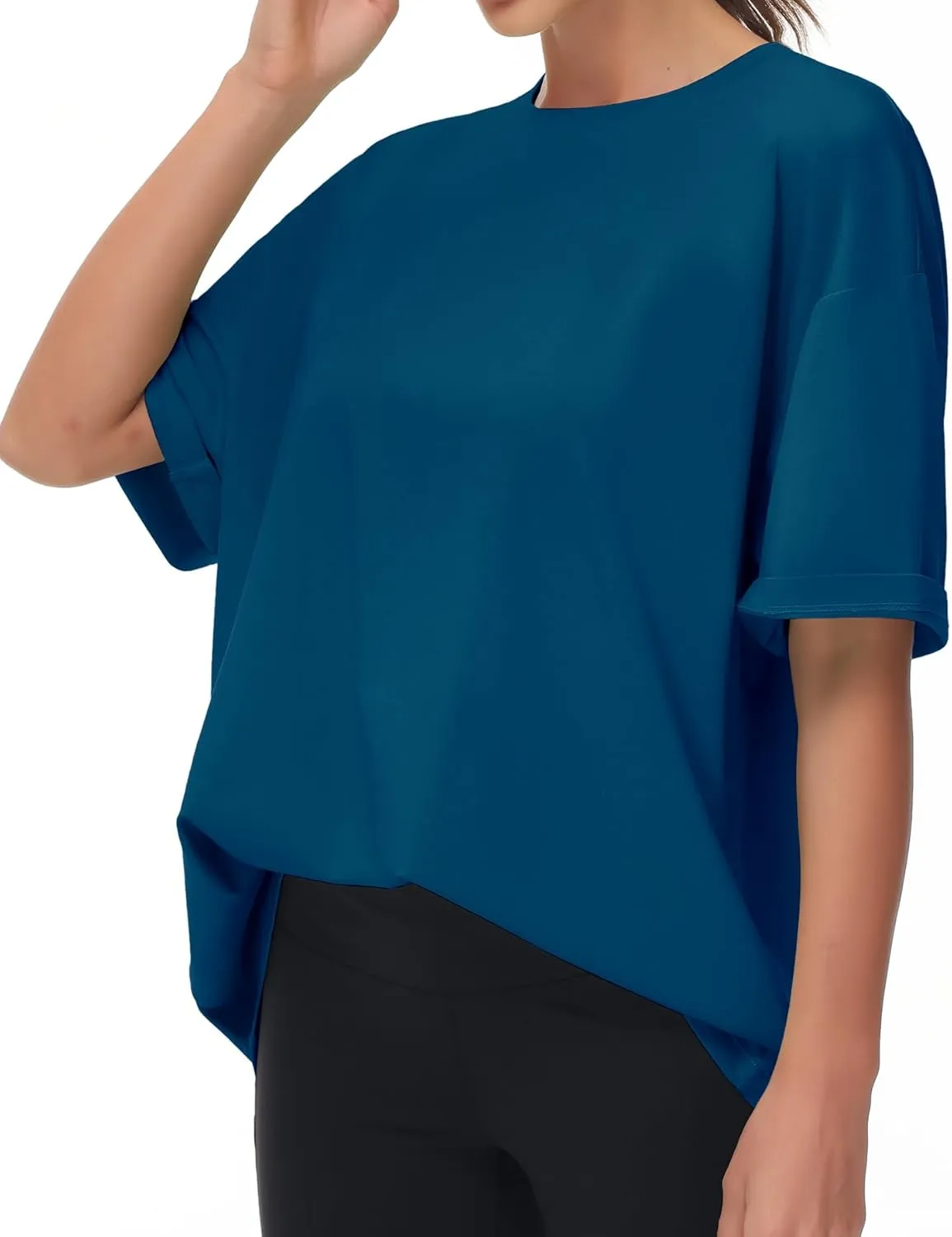 THE GYM PEOPLE Women's Casual Oversized T-Shirts Summer Crewneck Short Sleeve Workout Basic Tee Tops