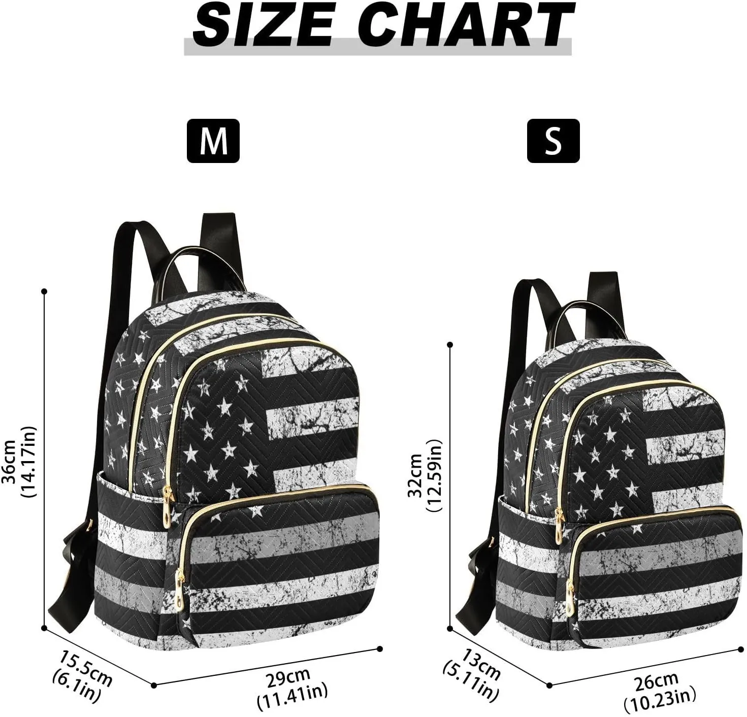 Thin Gray Silver Line Flag Mini Backpack for Women, Travel Backpack Purse for Ladies Fashion Shoulder Bag Daypack Travel Bag
