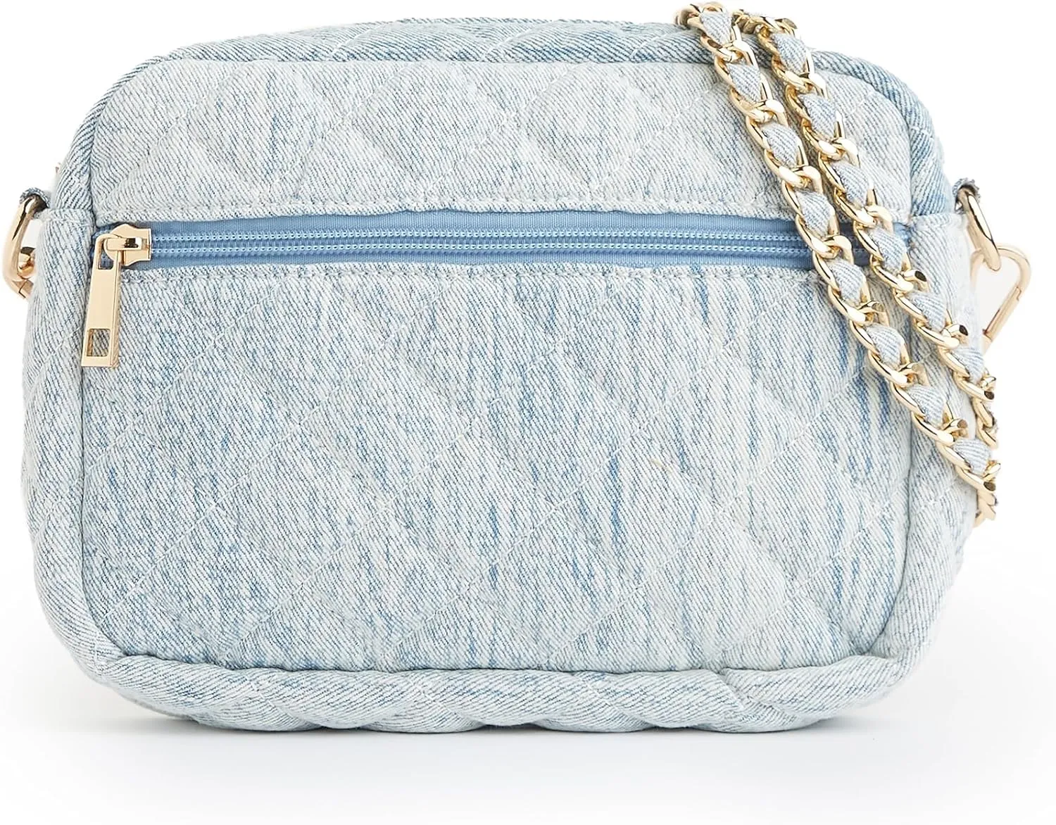Thomas & Lee Denim Crossbody Handbag, 7-inch Length, Quilted Nylon, Gift