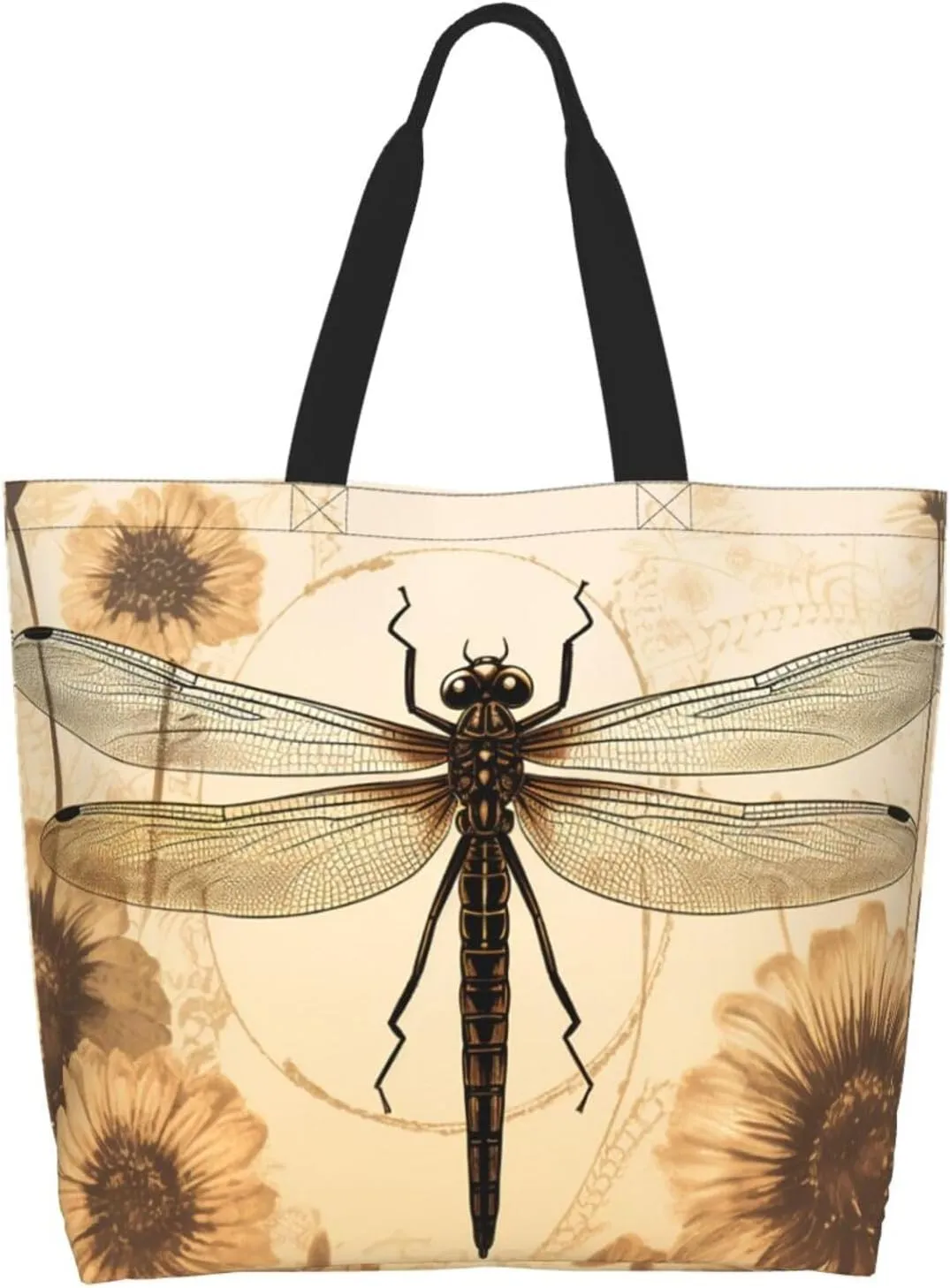 Tote Bag for Women Grocery Bag Reusable Shopping Bag Elephant in the Forest Handbag Foldable Shoulder Bag
