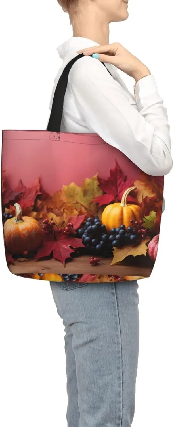 Tote Bag for Women Grocery Bag Reusable Shopping Bag Tree branch silhouette at dusk Handbag Foldable Shoulder Bag