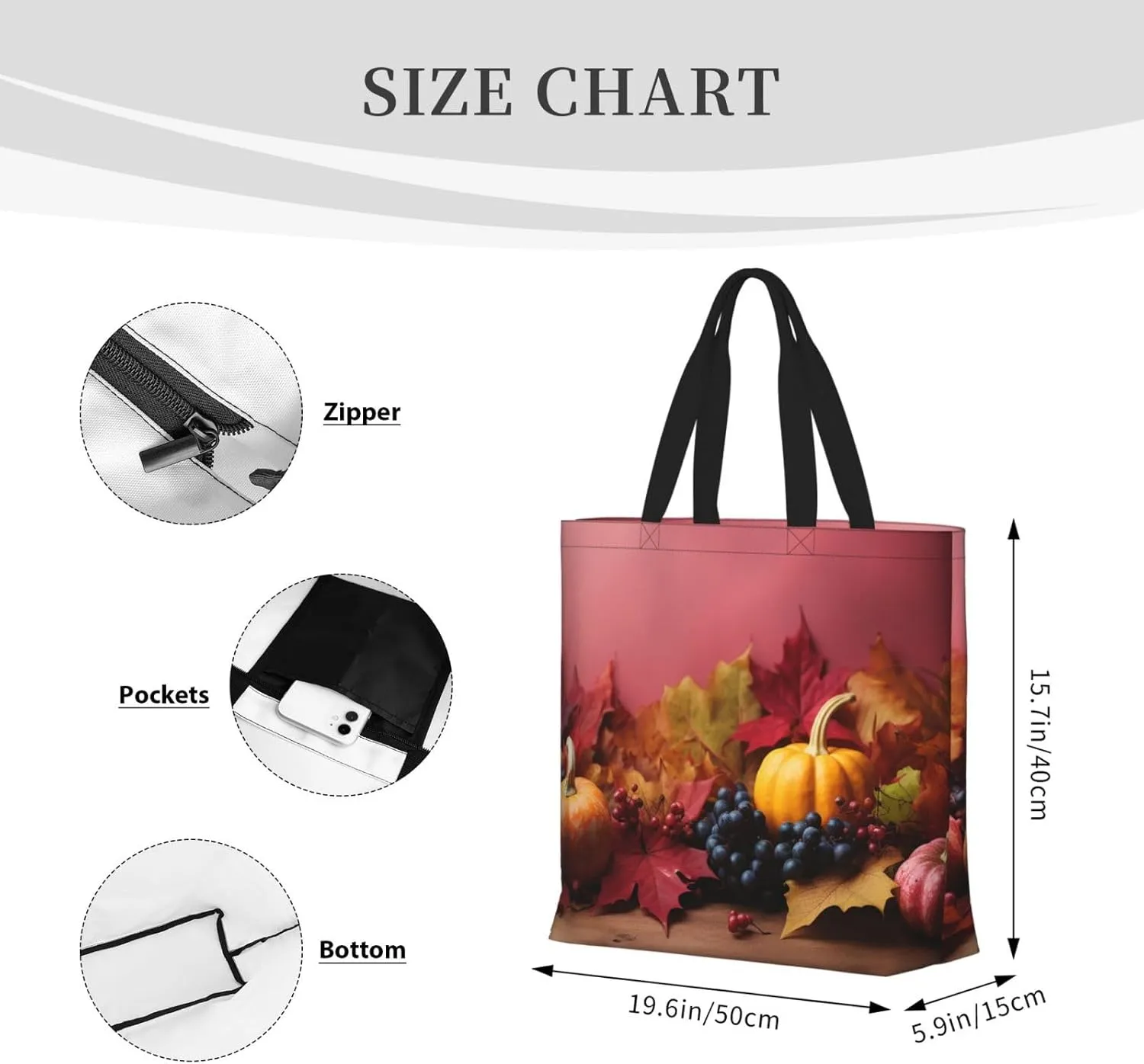 Tote Bag for Women Grocery Bag Reusable Shopping Bag Tree branch silhouette at dusk Handbag Foldable Shoulder Bag