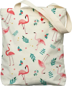 Tote Bag for Women, Large Two Sided Printing Tote Bags with Zipper, Cute Aesthetic Floral Canvas Tote with Pocket