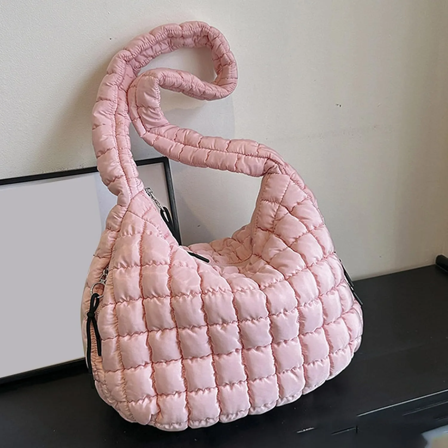 Tote Bag For Women Work Large Quilted Carryall Puffer Shoulder Bag Lightweight Quilted Padding Hobo Bag Quilted Bag
