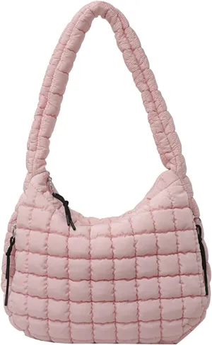 Tote Bag For Women Work Large Quilted Carryall Puffer Shoulder Bag Lightweight Quilted Padding Hobo Bag Quilted Bag