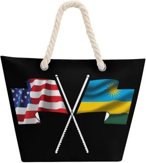 Tote Bag Large Handles Beach Bag with Zipper for Shopping Groceries Travel Outdoors Swim Pool Bag