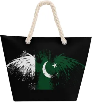 Tote Bag Large Handles Beach Bag with Zipper for Shopping Groceries Travel Outdoors Swim Pool Bag