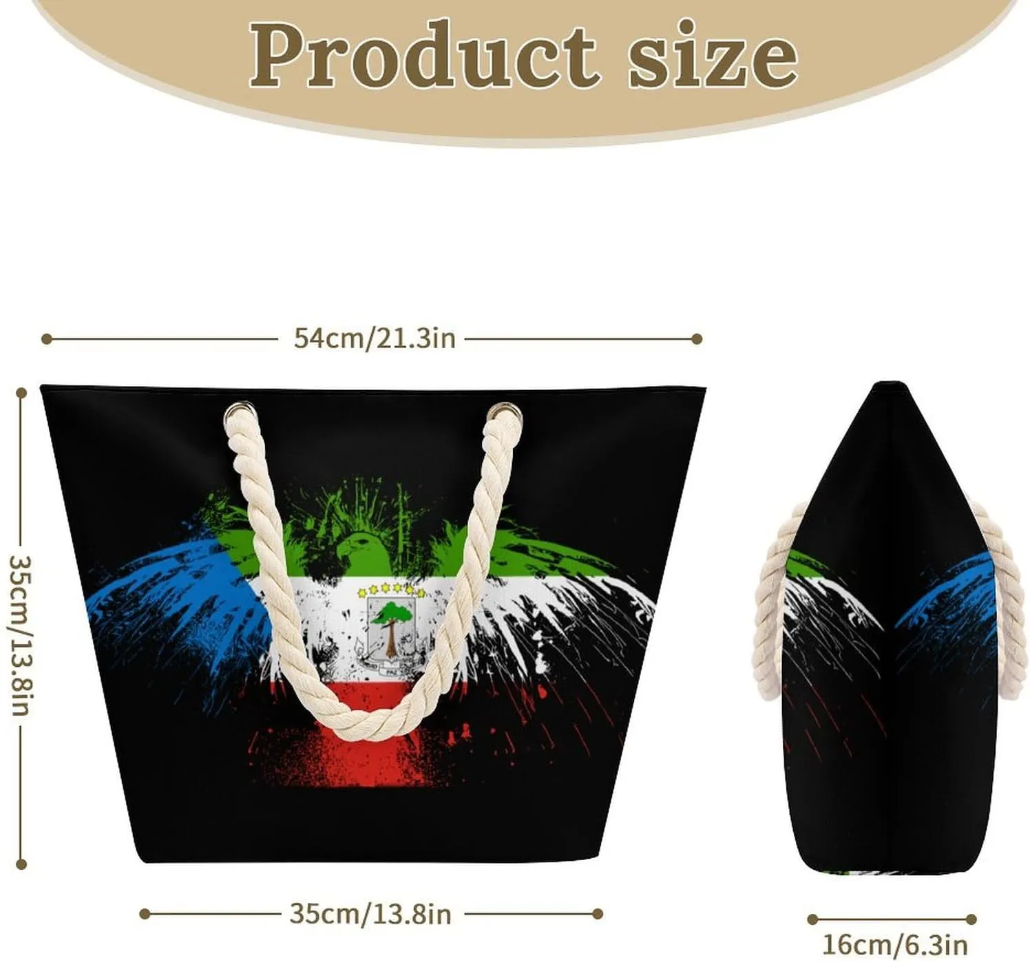 Tote Bag Large Handles Beach Bag with Zipper for Shopping Groceries Travel Outdoors Swim Pool Bag