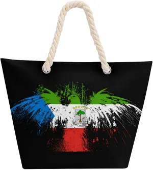 Tote Bag Large Handles Beach Bag with Zipper for Shopping Groceries Travel Outdoors Swim Pool Bag