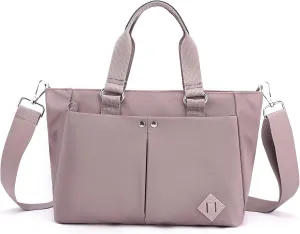 Tote Bag Women Nylon Handbag Zipper Closure Shoulder Bag Crossbody or Handle Bag for Work