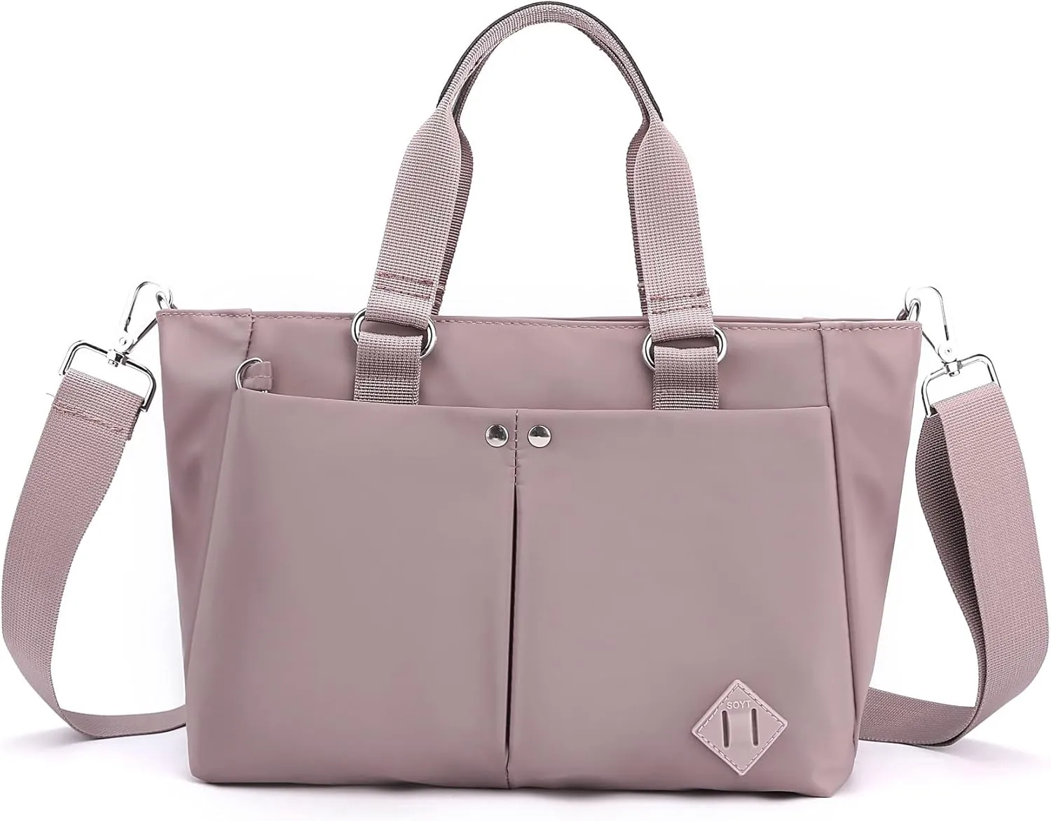 Tote Bag Women Nylon Handbag Zipper Closure Shoulder Bag Crossbody or Handle Bag for Work