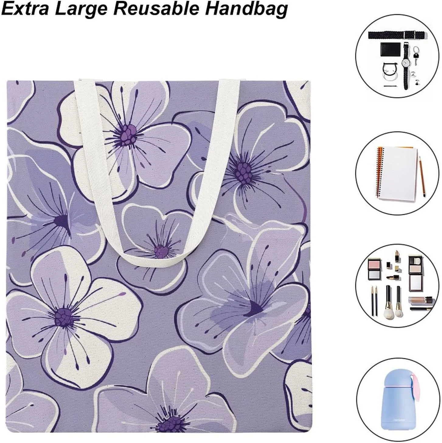 Tote Bags for Women Canvas Handbag Neon Heart Pattern Grocery Bags Shoulder Bag Casual Bag