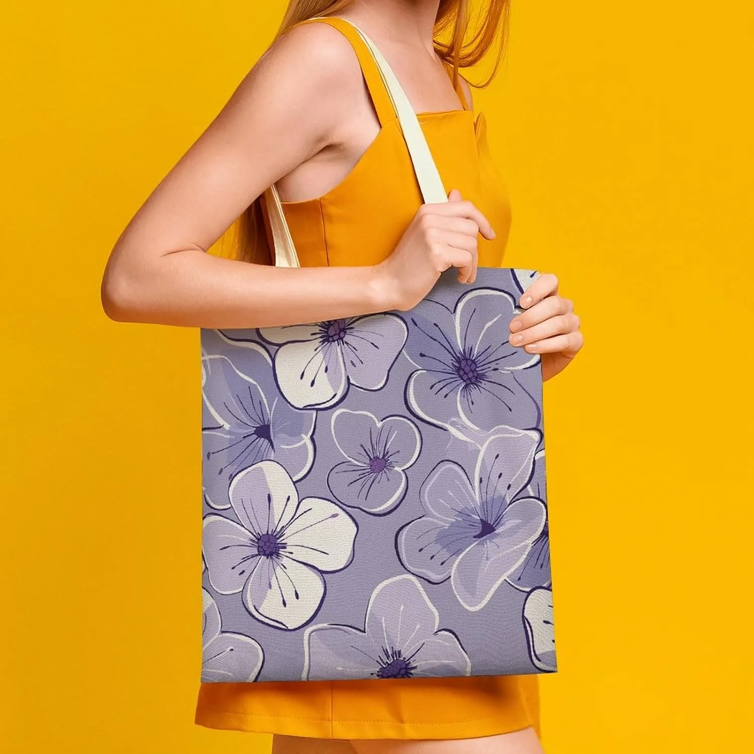 Tote Bags for Women Canvas Handbag Neon Heart Pattern Grocery Bags Shoulder Bag Casual Bag