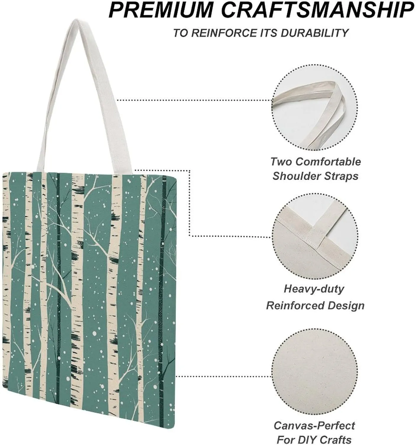 Tote Bags for Women Canvas Handbag White Marble Texture Grocery Bags Shoulder Bag Casual Bag