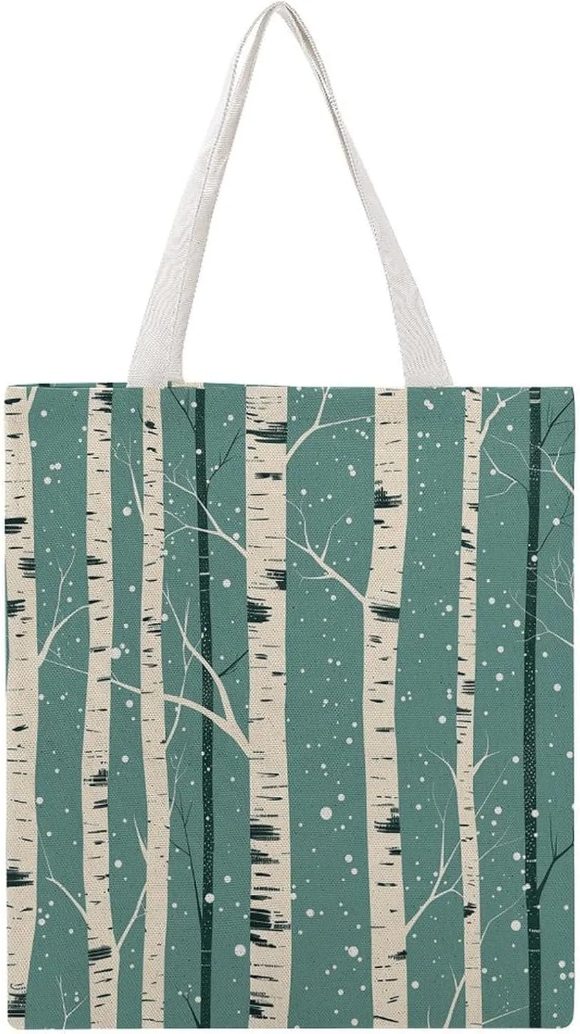 Tote Bags for Women Canvas Handbag White Marble Texture Grocery Bags Shoulder Bag Casual Bag