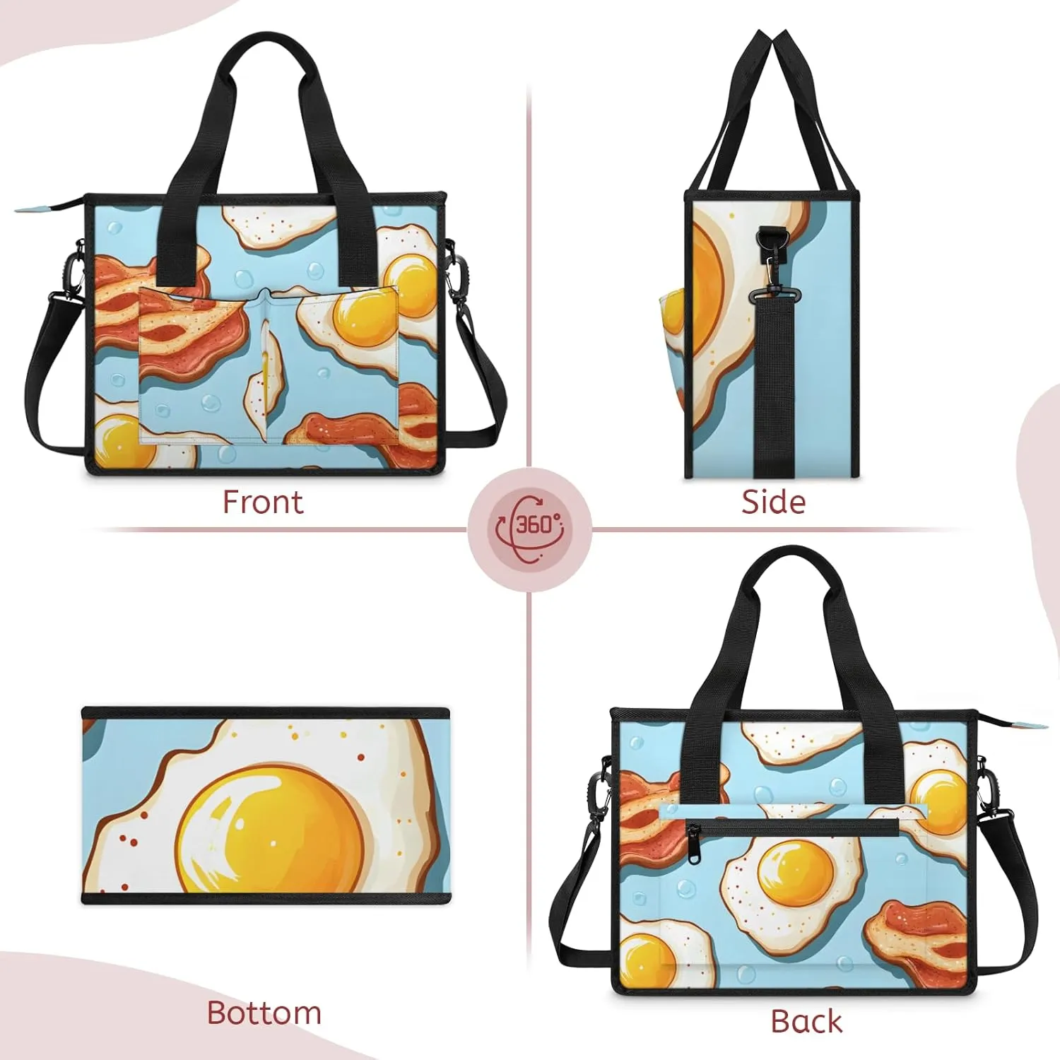 Tote Satchel Bag Set 3PCS for Women,Travel Shoulder Bag Handbag and Wallet Daily Use02