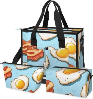 Tote Satchel Bag Set 3PCS for Women,Travel Shoulder Bag Handbag and Wallet Daily Use02