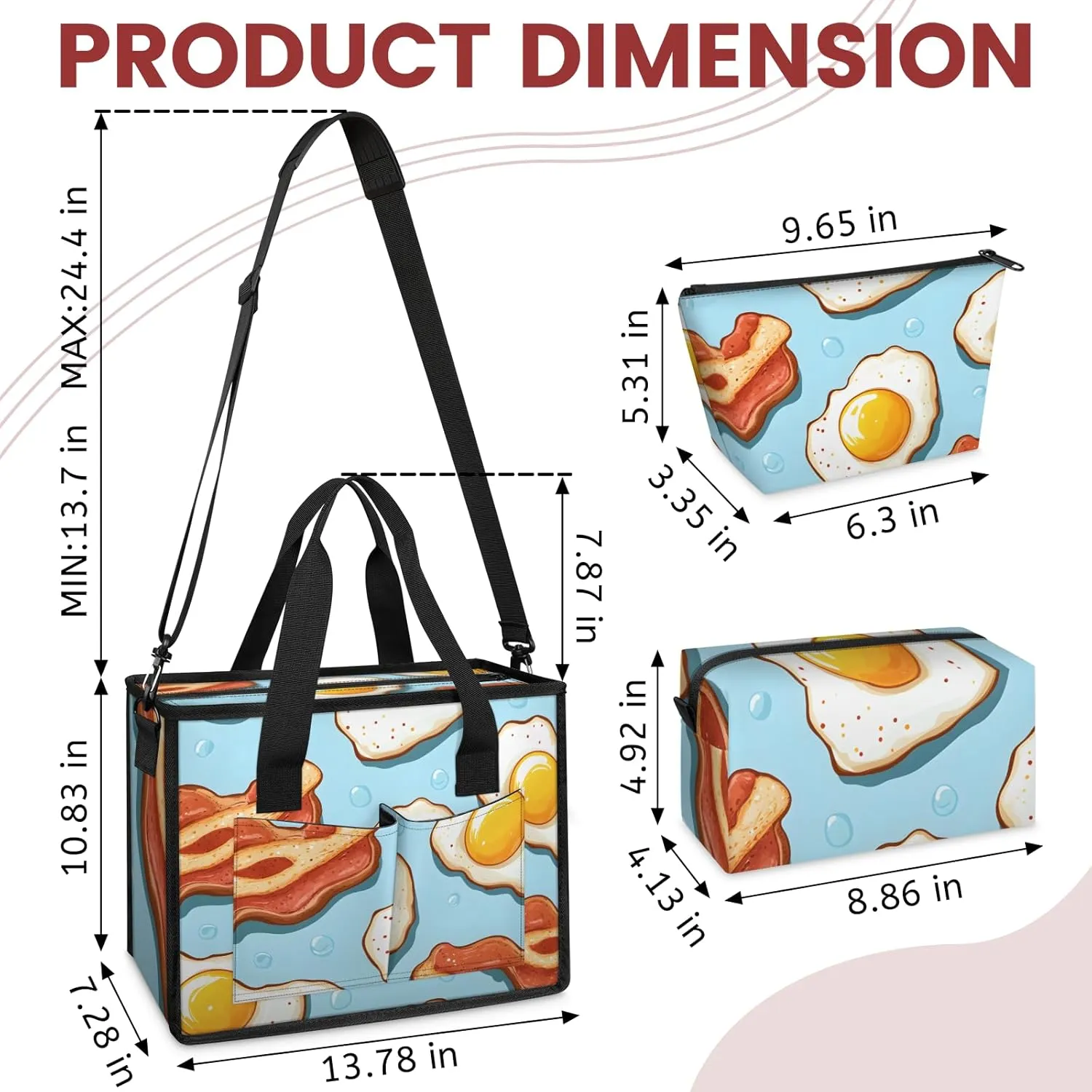 Tote Satchel Bag Set 3PCS for Women,Travel Shoulder Bag Handbag and Wallet Daily Use02