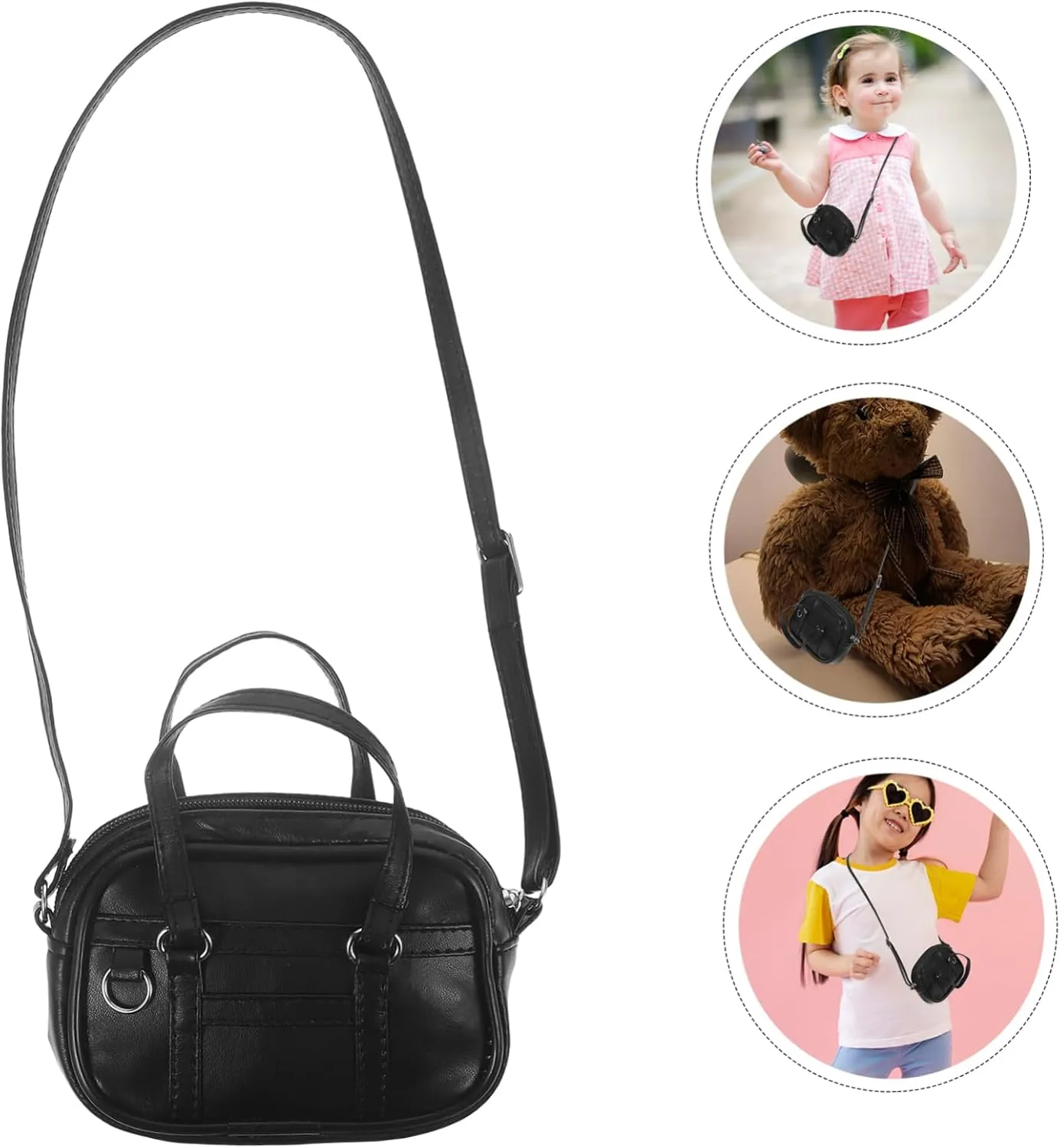 Toyvian 3pcs Miniature Doll Handbag Crossbody Bag for DIY Cute Decorative Accessory for Dollhouse Collection Versatile Styling Options for Little Dolls