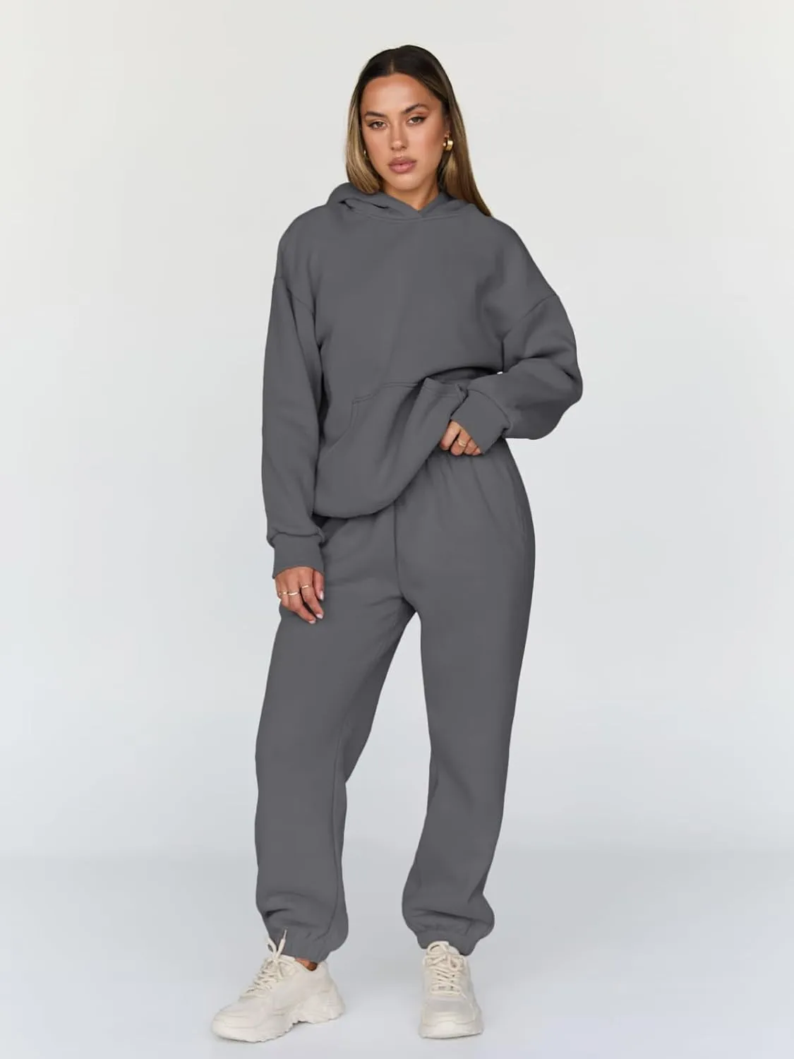 Trendy Queen Sweatsuits Women 2 Piece Outfit Two Piece Lounge Sets Hoodies and Sweatpants Fall Fashion Clothes 2025 Tracksuit