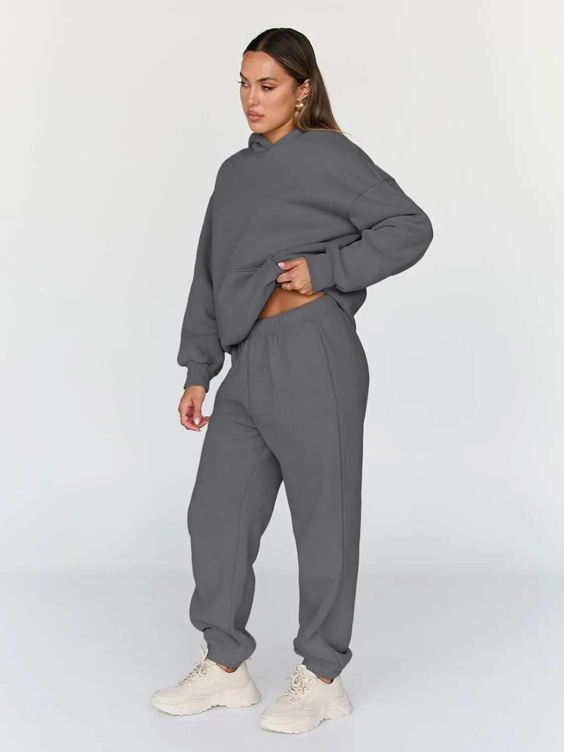 Trendy Queen Sweatsuits Women 2 Piece Outfit Two Piece Lounge Sets Hoodies and Sweatpants Fall Fashion Clothes 2025 Tracksuit