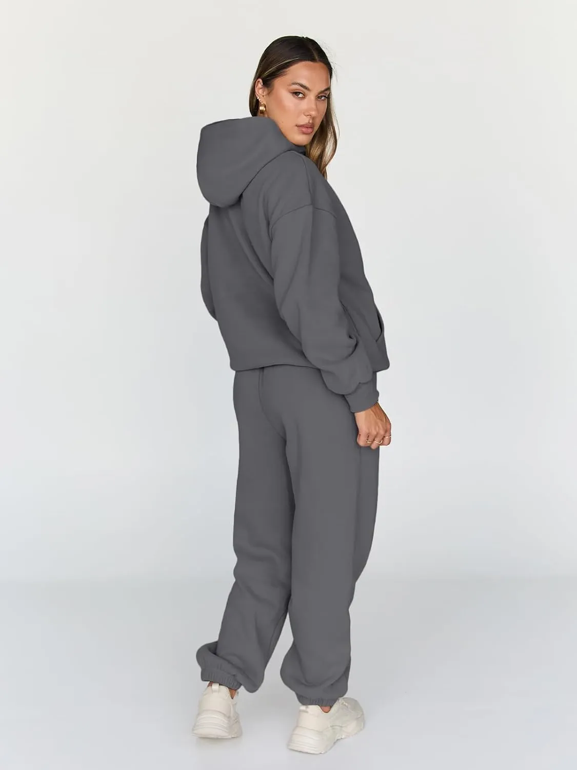 Trendy Queen Sweatsuits Women 2 Piece Outfit Two Piece Lounge Sets Hoodies and Sweatpants Fall Fashion Clothes 2025 Tracksuit